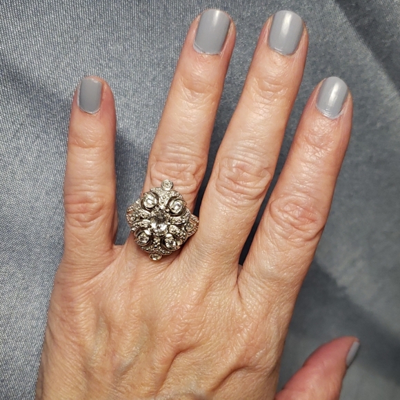 Sterling 925 silver and CZ ring - Picture 1 of 4